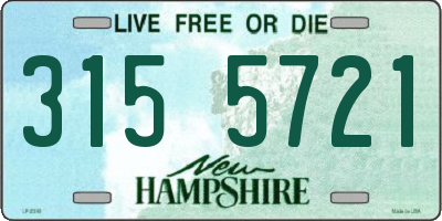 NH license plate 3155721