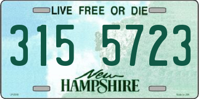 NH license plate 3155723