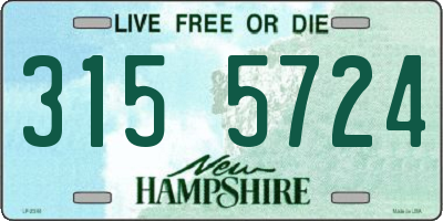 NH license plate 3155724