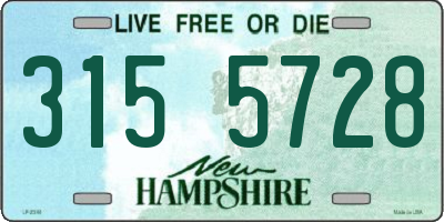 NH license plate 3155728