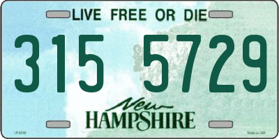 NH license plate 3155729