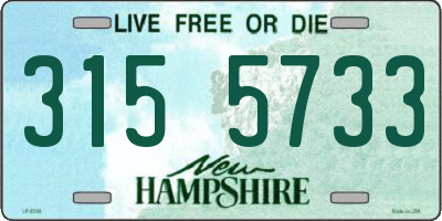 NH license plate 3155733