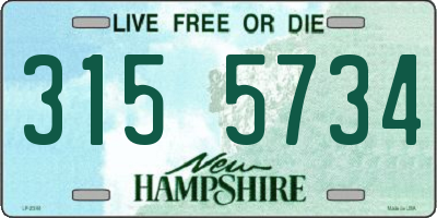 NH license plate 3155734