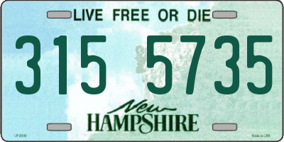 NH license plate 3155735