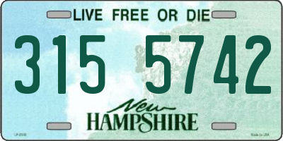 NH license plate 3155742