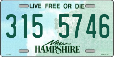 NH license plate 3155746