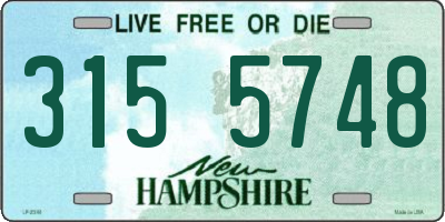 NH license plate 3155748