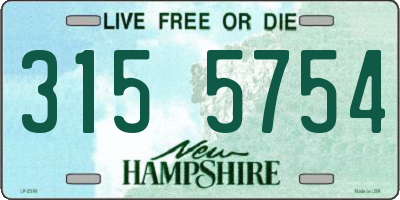 NH license plate 3155754