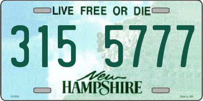 NH license plate 3155777