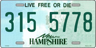 NH license plate 3155778