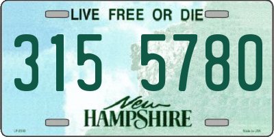 NH license plate 3155780