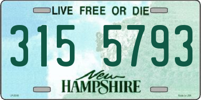NH license plate 3155793