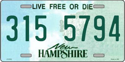 NH license plate 3155794