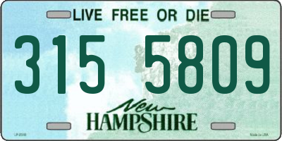 NH license plate 3155809