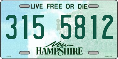NH license plate 3155812