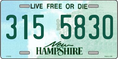 NH license plate 3155830