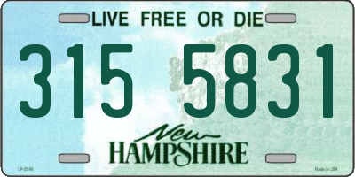 NH license plate 3155831