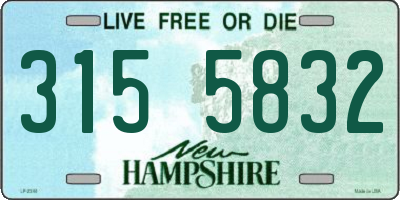 NH license plate 3155832