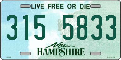 NH license plate 3155833