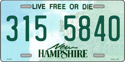 NH license plate 3155840
