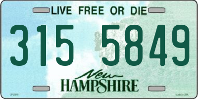 NH license plate 3155849