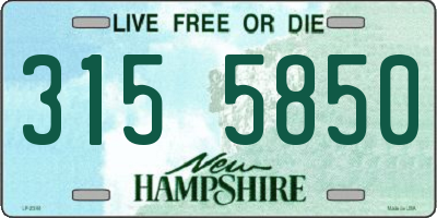 NH license plate 3155850
