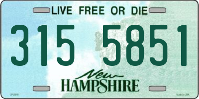 NH license plate 3155851