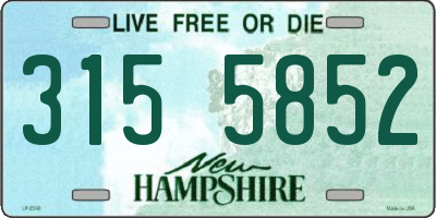 NH license plate 3155852