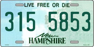 NH license plate 3155853