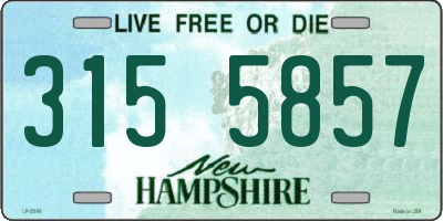 NH license plate 3155857
