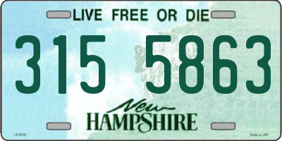 NH license plate 3155863