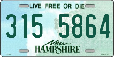 NH license plate 3155864