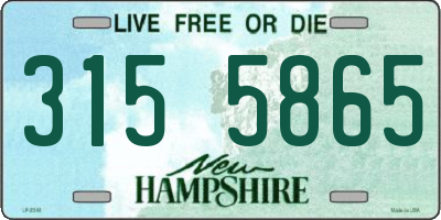 NH license plate 3155865