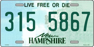 NH license plate 3155867
