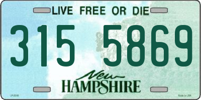 NH license plate 3155869