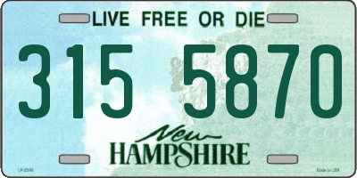NH license plate 3155870