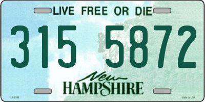 NH license plate 3155872