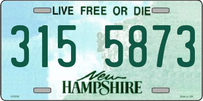 NH license plate 3155873