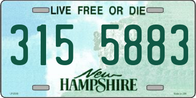 NH license plate 3155883