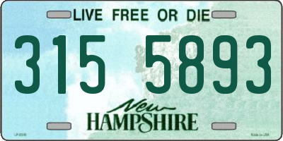 NH license plate 3155893
