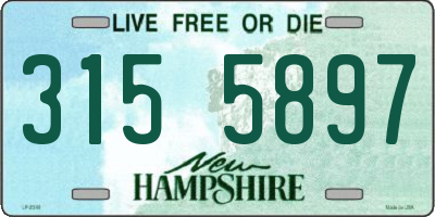 NH license plate 3155897