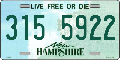 NH license plate 3155922