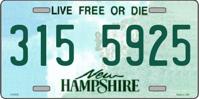 NH license plate 3155925