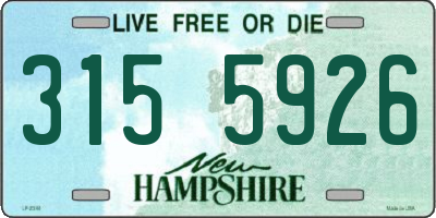 NH license plate 3155926