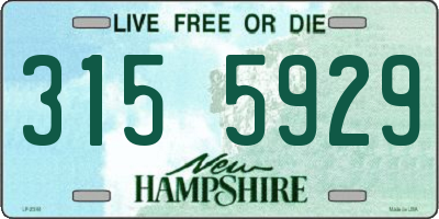 NH license plate 3155929