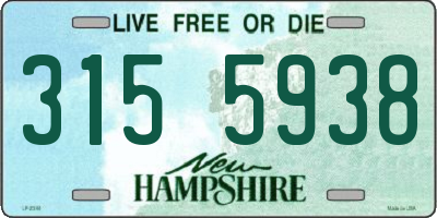 NH license plate 3155938
