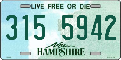 NH license plate 3155942