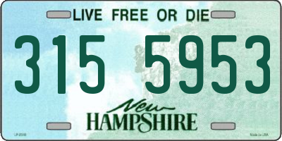 NH license plate 3155953