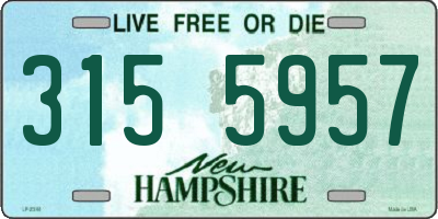 NH license plate 3155957