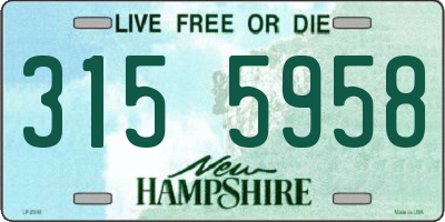 NH license plate 3155958